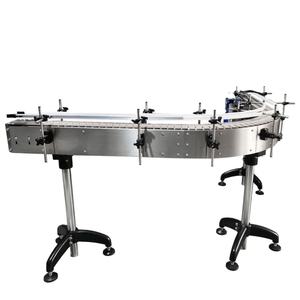 Chaîne de convoyeur à courroie en acier inoxydable sur mesure, courbe, pour lait, cosmétiques, parfums, boissons, sauces - Product Image 1