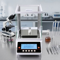 Balance de laboratoire numérique LCD 200g/300g/500g/1000g avec précision de 0,0001g