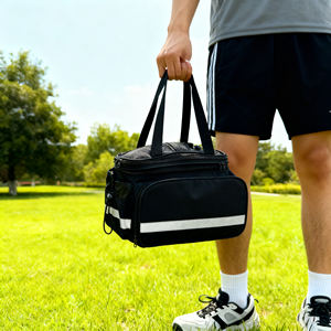 ポータブル自転車リアラックバッグ反射ストラップ付き折りたたみ式多機能バイクパニエバッグ防水リアバイクライディングバッグ - Product Image 6