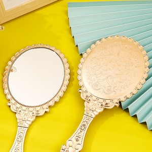 Rose Gold Handheld LED Lighted Makeup <b>Mirror</b> Foldable Desktop Vanity <b>Mirror</b> Portable <b>Plastic</b> Cosmetic <b>Mirror</b> Pattern - Product Image 5