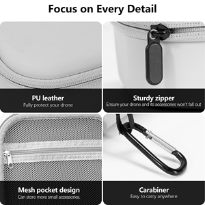 Sac de rangement protecteur Amazear pour accessoires DJI NEO, matériau PU, résistant aux éclaboussures, coque rigide, étui de transport portable - Product Image 2
