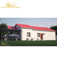 Plans de maison/appartement modernes à 3 chambres en panneaux sandwich étanches avec abri de voiture intégré pour la vie familiale