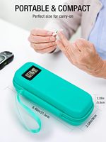 Étui de transport isotherme pour insuline EVA avec affichage de la température, design portable, fermeture éclair et pochette de glace pour insuline