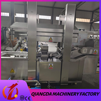 Machine à frire continue à gaz électrique commerciale Qd Manufacturer pour les chips de pommes de terre, friteuse continue pour les sachima
