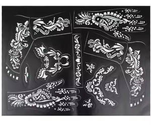 Professional Food Temporary Arabic Design De Por Atacado Pakistan Mehndi <strong>Henna</strong> <strong>Tattoo</strong> Stencil Sticker <strong>Kit</strong> - Product Image 6
