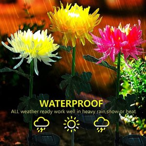 Lámpara Solar Decorativa para Jardín con Forma de Flor, Encendido Automático al <span class=keywords><strong>Anochecer</strong></span>, para Caminos <span class=keywords><strong>y</strong></span> Paisajes - Product Image 5