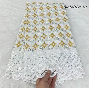 fabric voile lace fabric high quality dubai beaded swiss cotton for skirt
