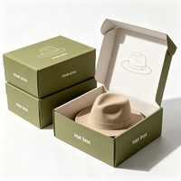 Scatola per spedizioni all'ingrosso per accessori moda, scatola di carta per cappelli, scatola per imballaggio cappelli, scatola per cappelli a tesa larga, scatola per shopping