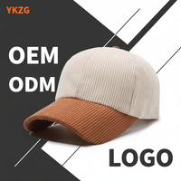 Gorra de béisbol de pana lisa de color sólido para mujer, otoño-invierno, con contraste, para exteriores, para hombre, para viaje, protección solar, visera, logotipo personalizado