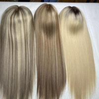 Topper de cheveux naturels en soie pour femmes, cheveux vierges européens, base 8x10, doux et soyeux, couleur personnalisée, vente en gros