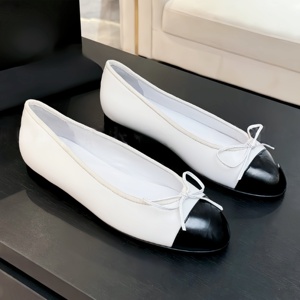 High Quality Round Toe Bowknot Design Footwear Summer Women Genuine Leather Casual Flat Shoes Fashion Luxury Brand Ballet Shoes - Product Image 4