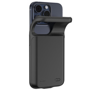 Coque de téléphone antichoc en PC+TPU rigide avec batterie externe 5000 mAh intégrée pour iPhone 12 13 14 15 16 17 Pro Max Plus