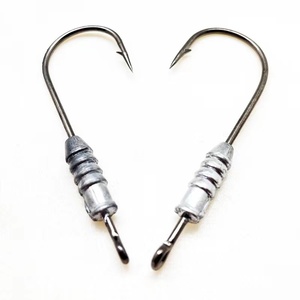 Hameçon souple pour leurre, hameçon micro en acier au carbone haute résistance fileté pour la pêche marine, tête plombée, appât bionique - Product Image 3