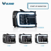 VLAND Factory LED phares SLE 2007-2013 Kit de carrosserie accessoires pièces de voiture Auto séquentiel phares pour GMC sierra 1500