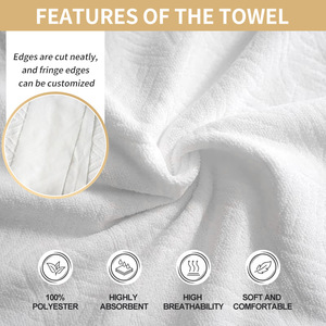 2Pcs Bán Buôn Chất Lượng Cao Ehram Ihram Hajj <span class=keywords><strong>umrah</strong></span> Set Mềm Sợi Nhỏ Polyester 400gsm Người Lớn Trẻ Em Hot Bán Khách Sạn - Product Image 5