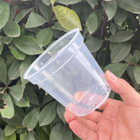 Pots de fleurs en plastique transparent avec trous au design moderne paniers et jardinière en plastique transparent vente en gros