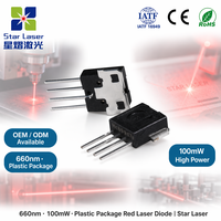 Diode laser rouge scellée en plastique SHARP GH16P32B8C 660nm 100mW pour module de stylo de test de localisateur visuel de défauts de fibre optique de télécommunications