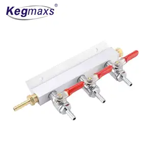 Kegmaxs 3 Way CO2 Gas Distribution Manifold Beer Dispensing Barrel Dispenser Easy To Install