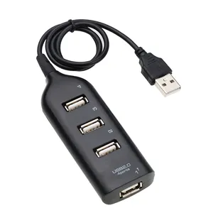 High Speed Universal USB Hub 4 Port USB 2.0 Hub with Cable Mini Hub Socket Pattern Splitter Cable Adapter for Laptop PC