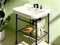 Pieds de meubles de salle de bain noir mat, bases de table de salle d'eau, support de console de jardin en acier inoxydable 304, résistant à l'eau et à la rouille, pieds personnalisés