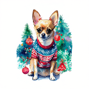 Bandera decorativa de poliéster para jardín de Navidad de Chihuahua, impresión digital, arte para colgar en la pared, grande, multicolor - Product Image 1