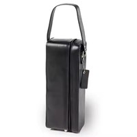 Fourre-tout de bouteille de vin portable en cuir PU de haute qualité refroidisseur de whisky élégant avec boîte-cadeau