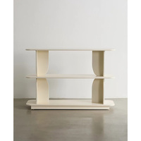 Décoration d'intérieur Design moderne Étagère en bois polyvalente Étagère en bois blanc à 3 niveaux Cube de livres Affichage de stockage Bibliothèque ouverte en Mdf