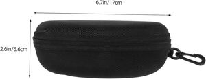 Étui à lunettes triangulaire portable en EVA noir avec fermeture éclair, vente en gros d'usine, pas cher - Product Image 2