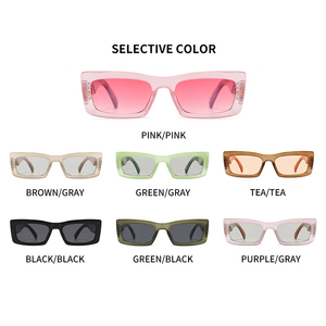 Gafas de Sol Unisex de Moda, Coloridas, Doradas y Blancas, con Lentes Cuadradas de PC, Protección UV400, para Viajes al Aire Libre, Gran Venta - Product Image 3