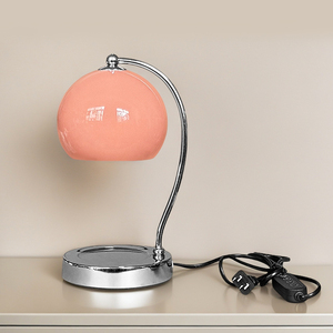 โคมไฟตั้งโต๊ะทรงกรวยไม้รักษ์โลกทันสมัย พร้อมหลอดไฟ LED E26 แสงวอร์มไวท์ 3500K คอโคมปรับงอได้ ใช้ไฟ AC สำหรับตกแต่งห้องนอน - Product Image 4