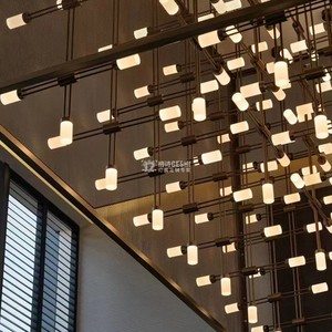 โคมไฟระย้า GS60020 สีทอง LED AC 220V ไฟตกแต่งสำหรับล็อบบี้โรงแรม ร้านอาหาร โถงรับรอง และสถานที่เชิงพาณิชย์ - Product Image 3
