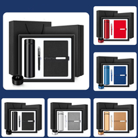 Ensemble cadeau de carnet et stylo haut de gamme avec boucle argentée, papeterie de bureau, souvenir, gravure de logo personnalisée pour commande en gros