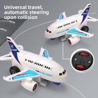 Avion en plastique électrique transformable avec musique et lumière, robot automatique omnidirectionnel, jouet pour enfants, utilisation en intérieur, vidéo FHD 1080p