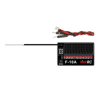HOTRC CT10B 10CH 2.4GHz Transmitter F-10A 10 Channel Receiver Metal Handwheel Layar Warna Remote Control Mobil RC Tank Pesawat