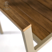 Vente en gros, chaise de jardin, Table et chaises en aluminium, Restaurant en plein air, chaise de salle à manger industrielle en métal avec accoudoir