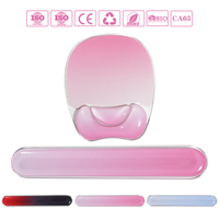 Tapis de souris ergonomique en gel avec repose-poignet, tapis de souris antidérapant en silicone pour le bureau et les jeux