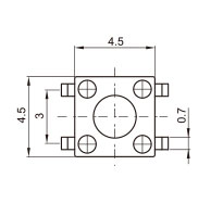 4.5*4.5 cắm trong xúc giác chiếu sáng cảm ứng mini <span class=keywords><strong>tact</strong></span> chuyển phù thủy thép tấm bìa - Product Image 5