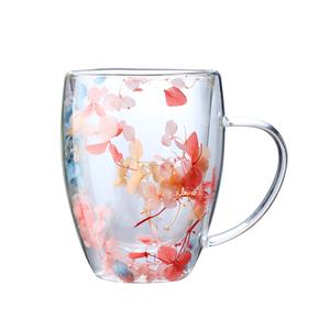 <b>Net</b> Red Double-Layer Glass Thermal <b>Insulation</b> Reusable Back School Drinkware Supply High-Value Quicksand Gypsophila Dried Flower - Product Image 6