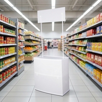 Table promotionnelle pliable légère, comptoir pop-up facile à assembler pour la démonstration en supermarché et les événements itinérants