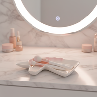 Hengfei Céramique Porcelaine Dolomite Art Déco, Récipient à bibelots décoratif personnalisé en forme de licorne, mobile, pour rangement cosmétique et décoration intérieure