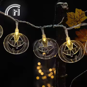 Guirlande lumineuse LED plate en forme de citrouille alimentée par USB, décoration d'Halloween, <span class=keywords><strong>Jack</strong></span>-o'-lantern pour l'intérieur, l'extérieur, les fêtes de jardin, IP44 - Product Image 3