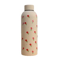 Gobelet en acier inoxydable en forme de cœur avec nœud, 800 ml, bouteille d'eau isotherme à double paroi pour les voyages, l'extérieur, la maison et le bureau – Design créatif
