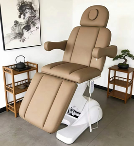 Fauteuil de beauté électrique en PU marron à 3 moteurs, inclinable et réglable, pour salon de beauté - Product Image 5