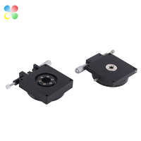 C & K Positionnement précis Scène rotative 60mm Table de micromètre à anodisation noire Étape de rotation manuelle pour l'inspection par vision optique
