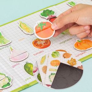 Livre de puzzle magnétique éducatif pour enfants : L'apprentissage des légumes et fruits pour garçons et filles - Product Image 3