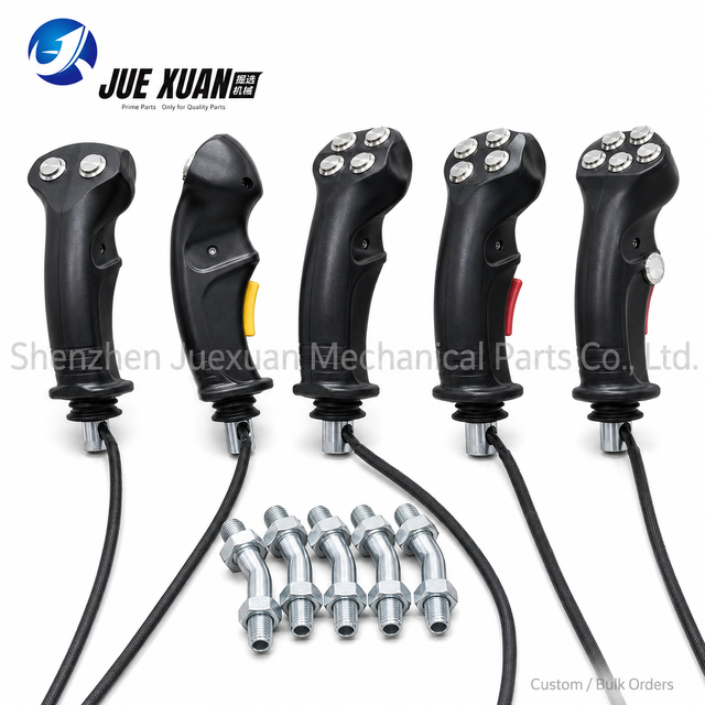 Juexuan Multi Function Heavy-Duty Hydraulic Joystick Control Handle Multiple Buttons for Excavator Construction Machinery