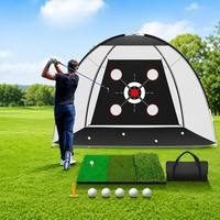 En gros, Cage de frappe de golf portable pour entraînement extérieur, avec ensemble de 4 cibles, en polyester durable, 55x20x20, pour la maison