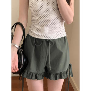 Mode Sexy Shorts femmes nouveau été décontracté à lacets dentelle impression basique Shorts Simple doux élégant Streetwear sport pantalons courts - Product Image 6