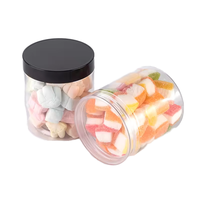 400ml 500ml clair PET plastique peut en aluminium bouchon à vis décalcomanie Surface Snack emballage alimentaire pour thé Cookie bonbons salade chocolat