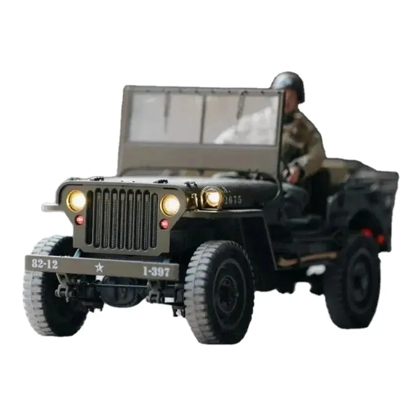 1/12 FMS 1941 willys Mb RTR màu xanh lá cây xe 2.4G 4WD Crawler leo quy mô xe tải Buggy RC Mô hình người lớn Đồ chơi Quà Tặng